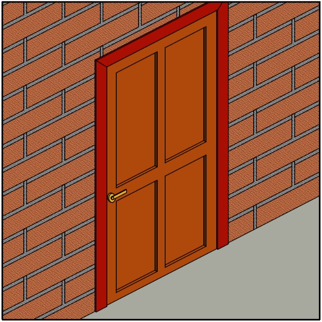 Обрамление дверного проёма при помощи накладных
                        деревянных или металлических наличников